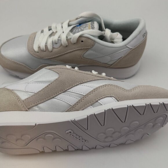 Reebok Classic Nylon Walking Running Shoes FV1593 White Grey Men’s 6.5 main image 5